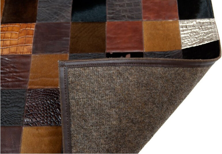 Mosaic Brown Luxury Cowhide Rug
