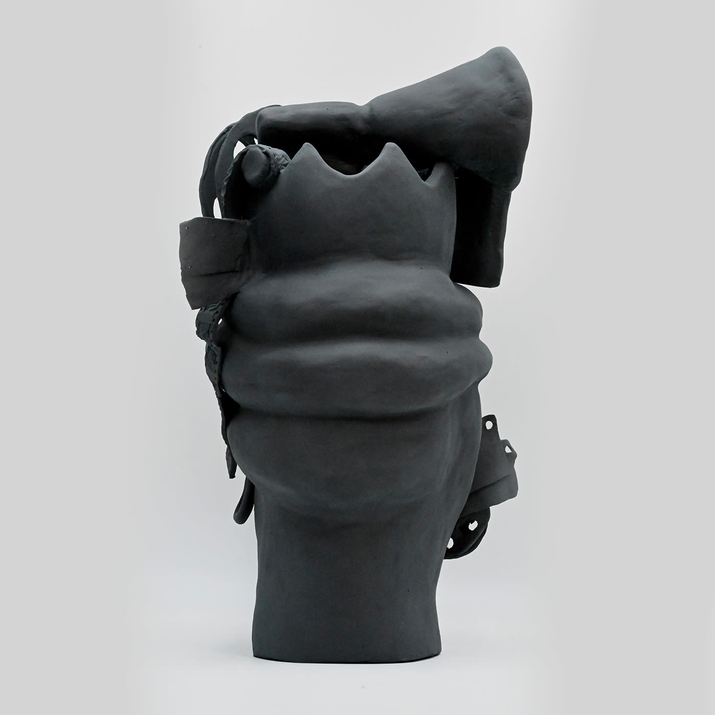Moor's Head Sculpture in Grey Matte