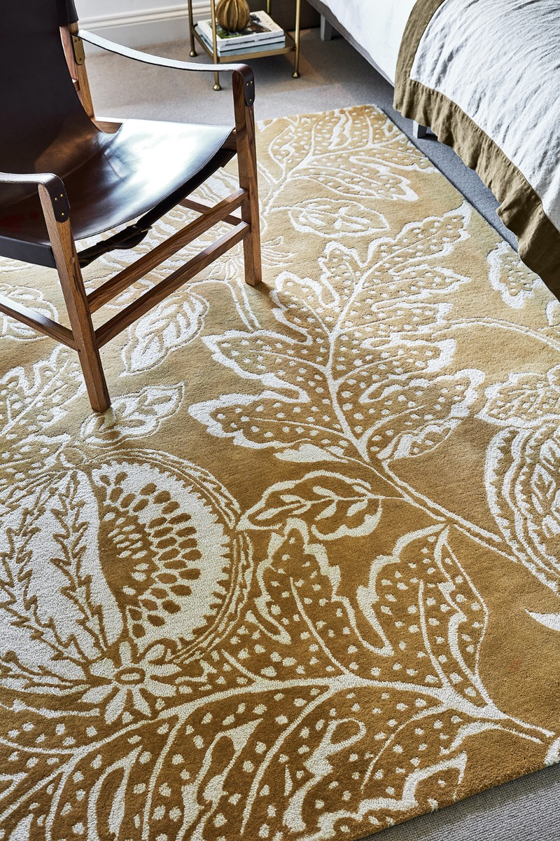 Ochre Wool Handwoven Rug