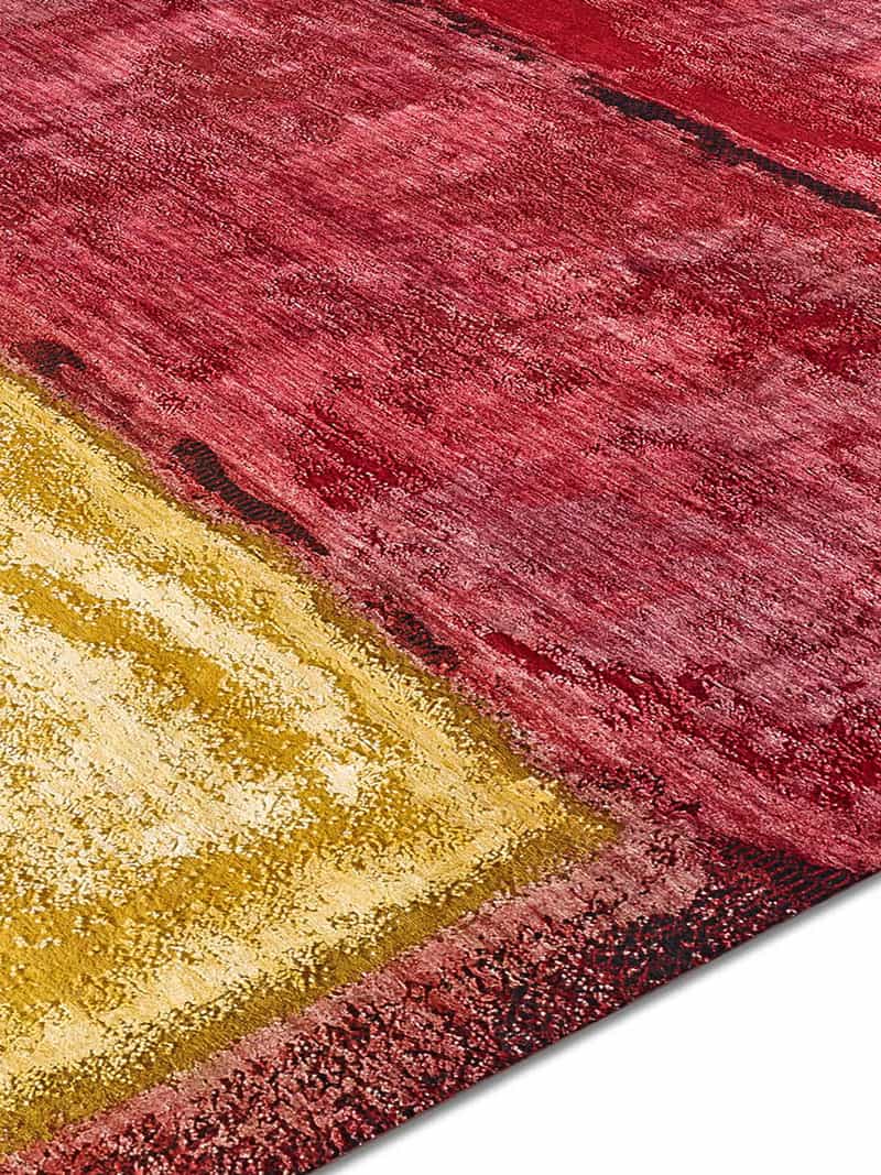 Strawberry Sunset Hand-Woven Exquisite Rug ☞ Size: 122 x 183 cm