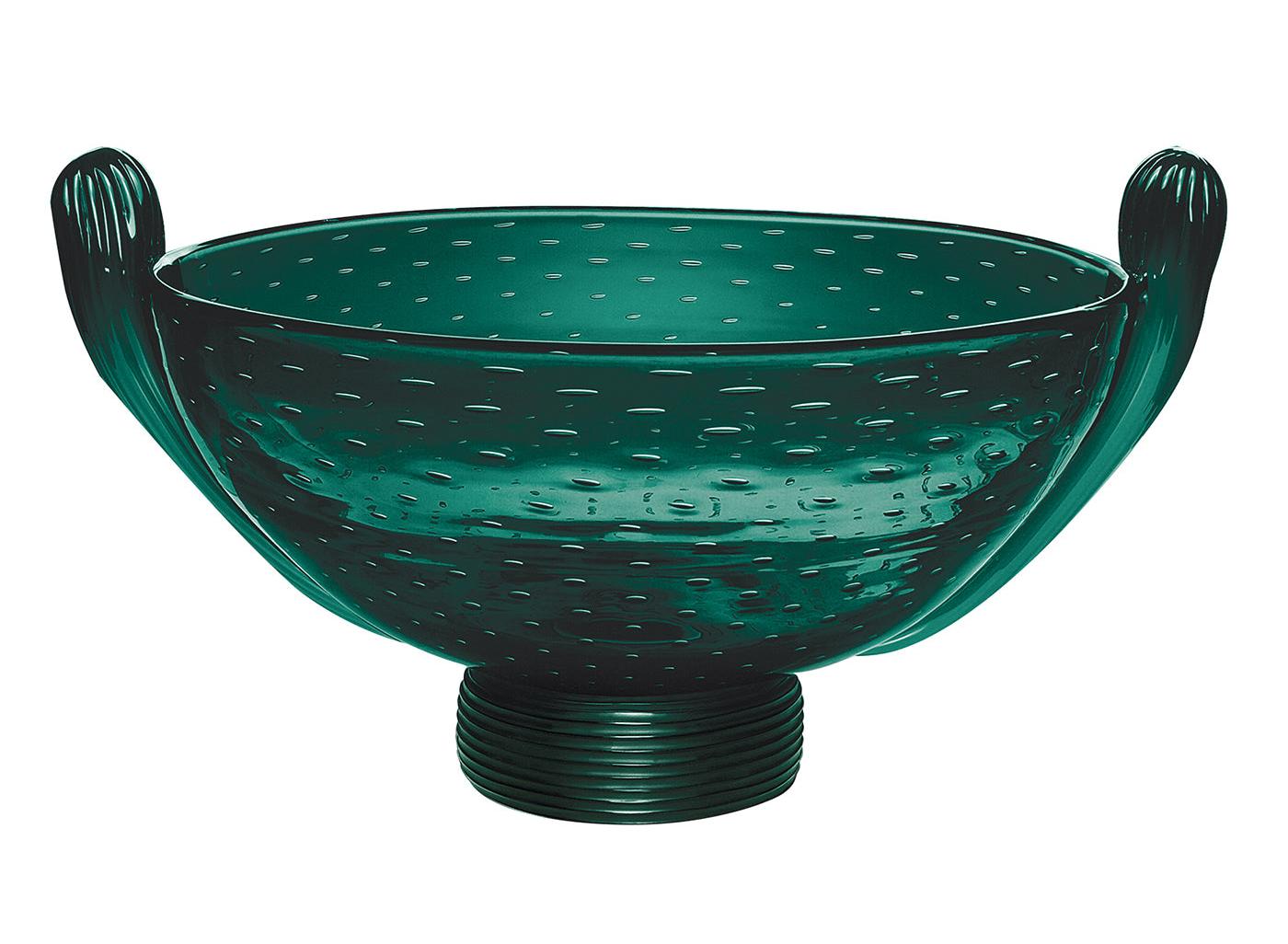 Handcrafted Green Glass Bowl