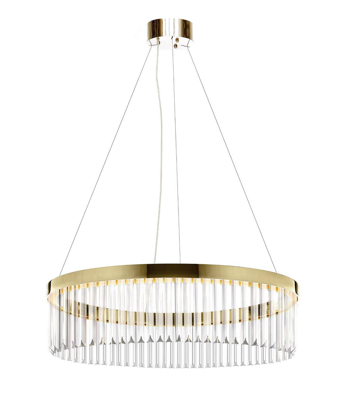 Italian Gold Ring Chandelier
