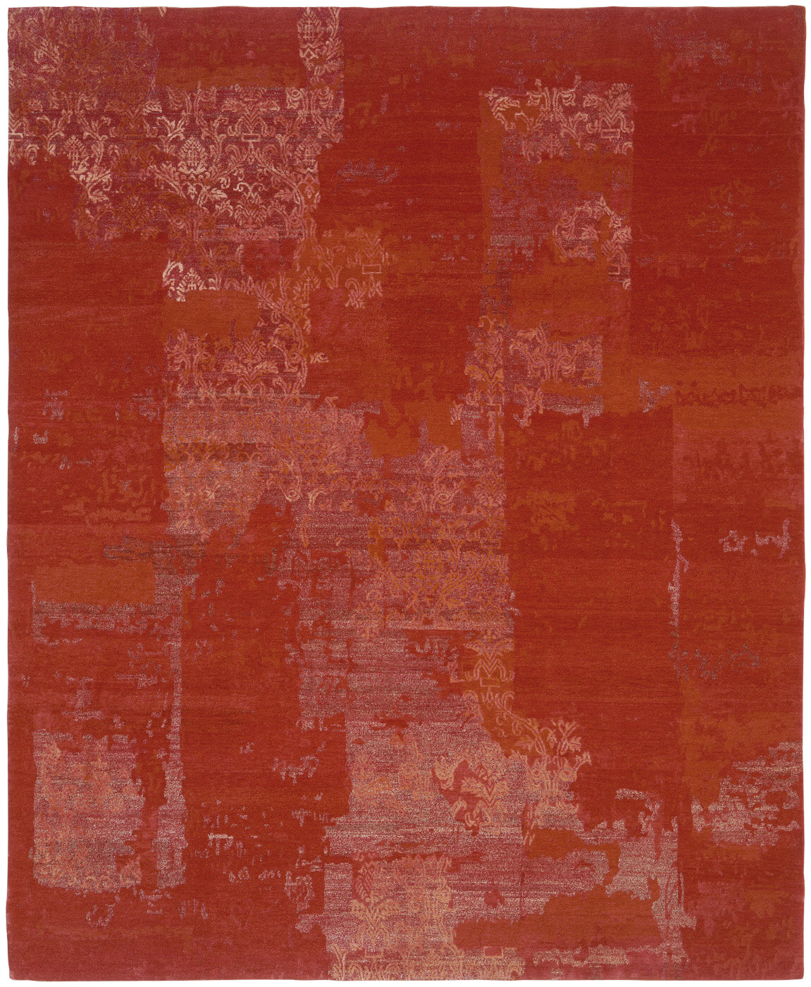 Wool & Silk Red Luxury Rug ☞ Size: 200 x 300 cm