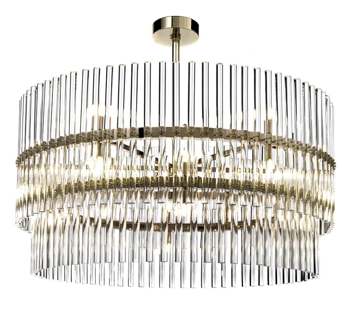 Soft Gold 24-Light Round Chandelier