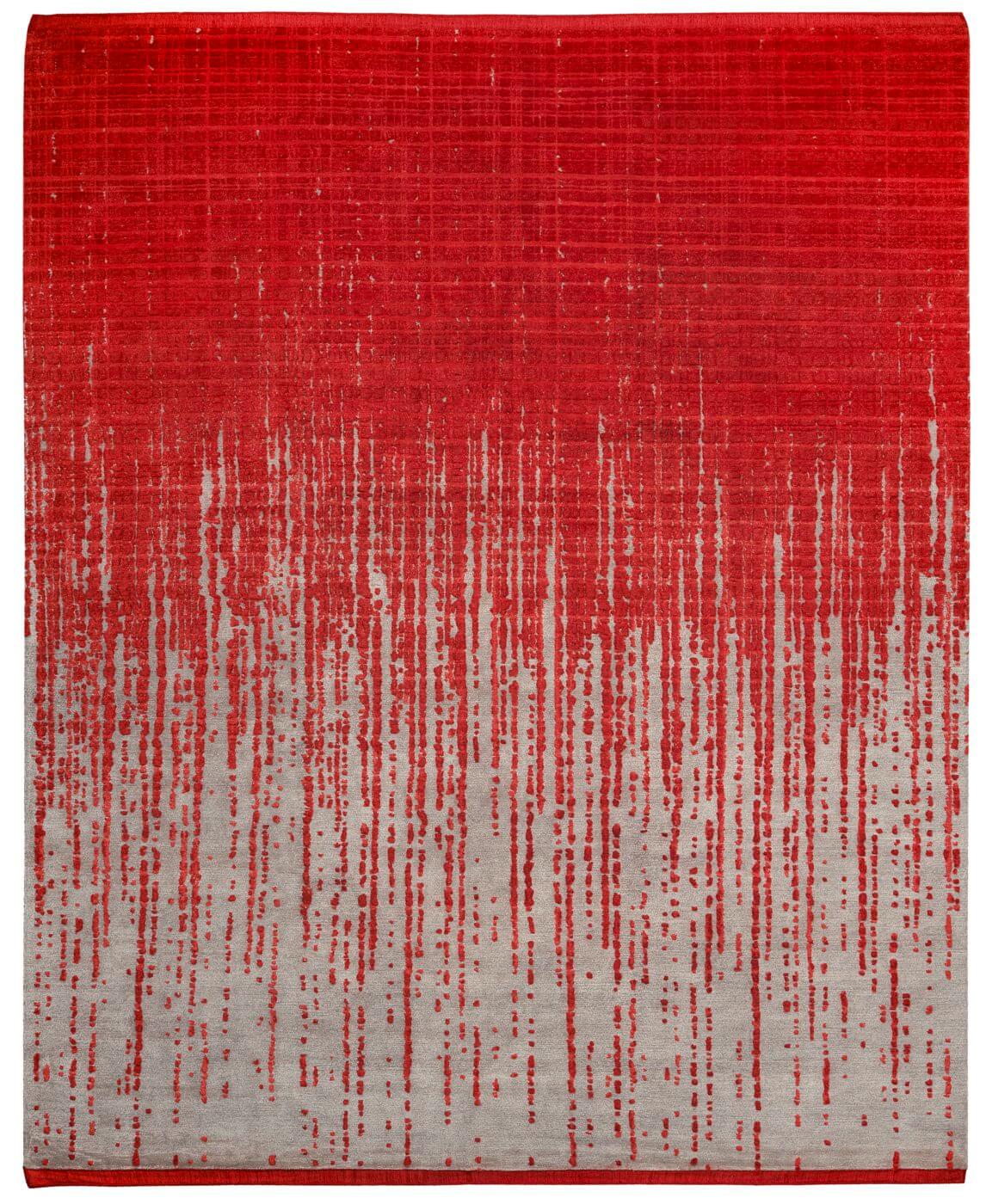 Grid Red Luxurious Rug