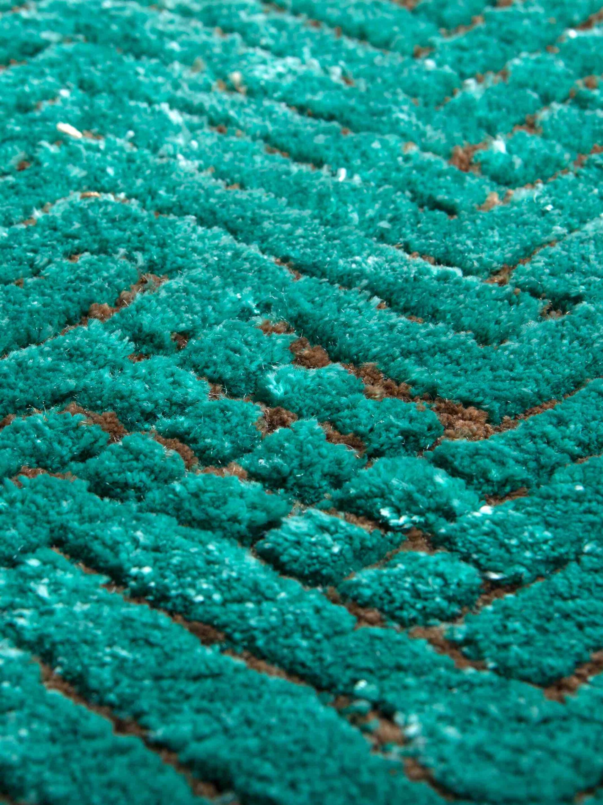 Verdiazul Designer Silk Rug