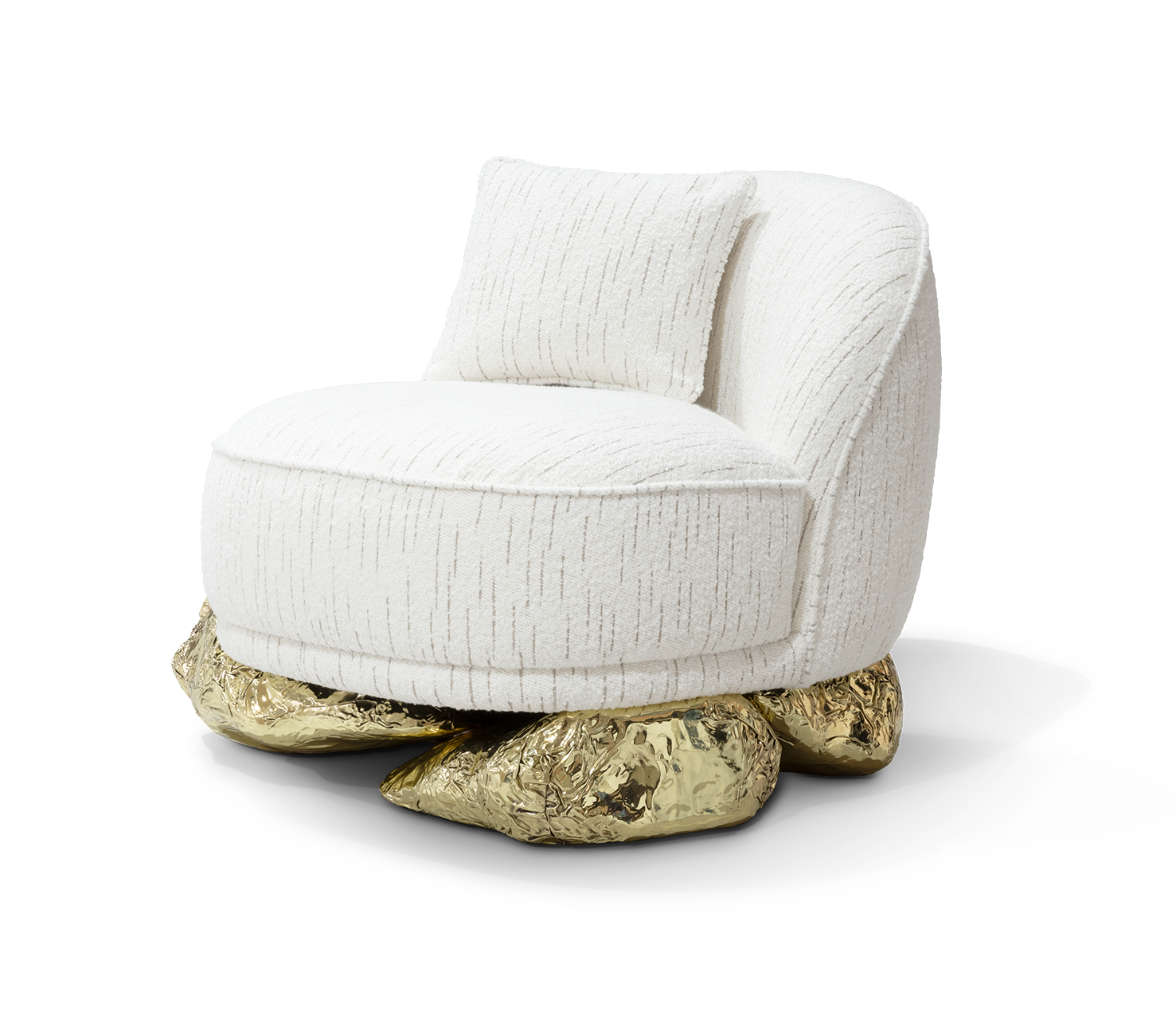 Angora White Designer Armchair