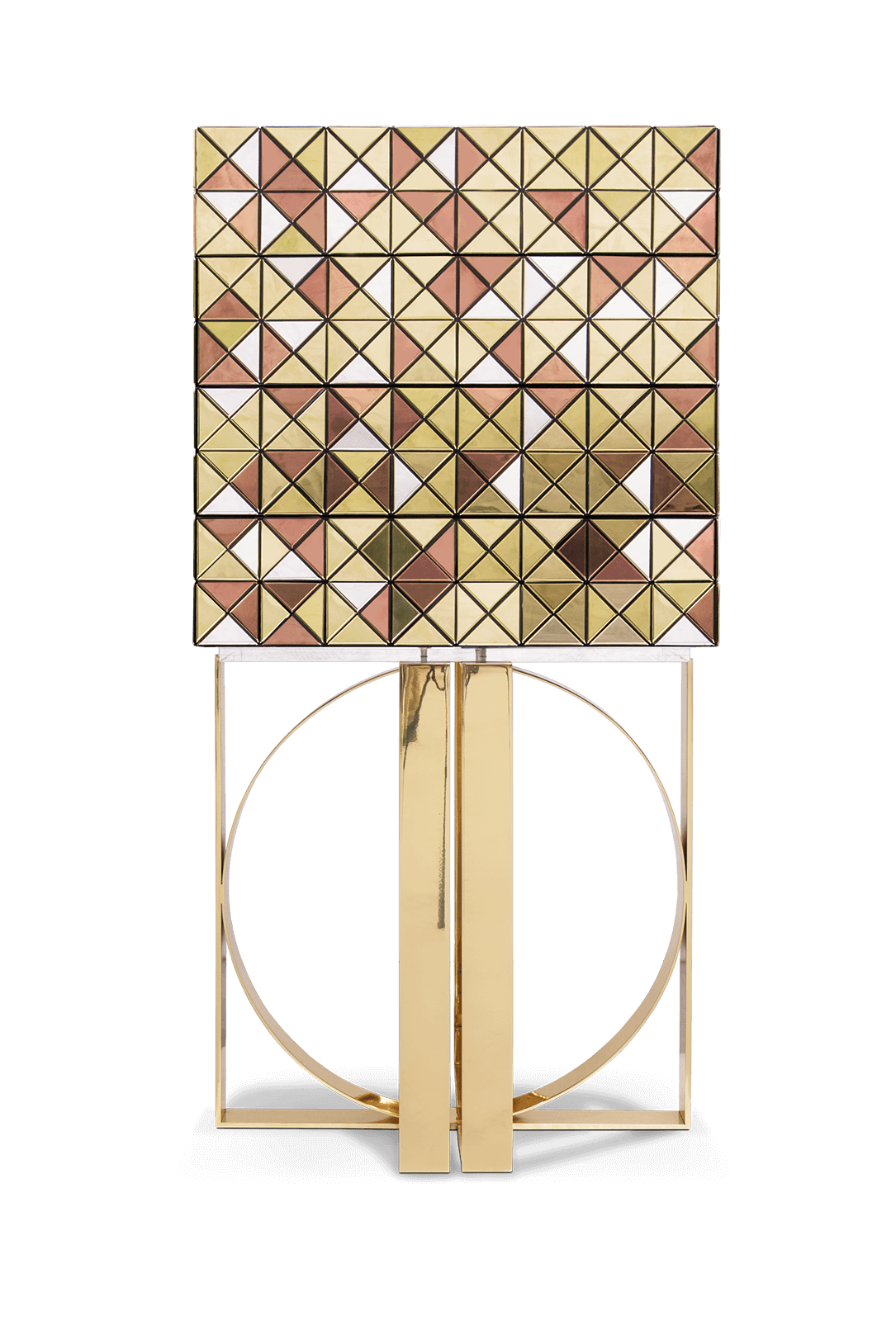 Mosaic Gold Accents Designer Cabinet