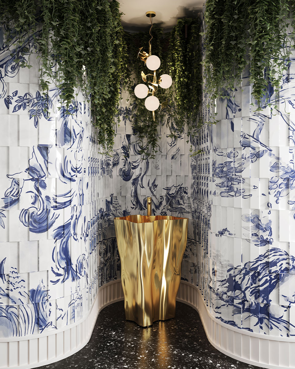 Nature-Inspired Stone Pedestal Basin