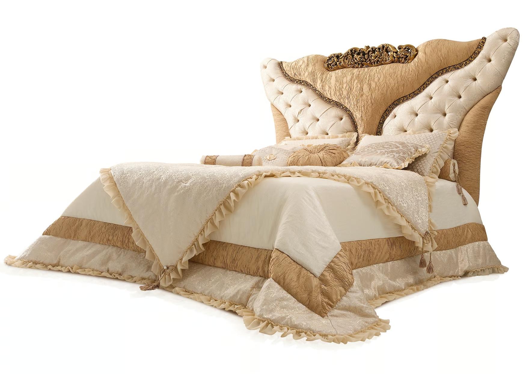 Premium Bed with Luxurious Headboard | Mattress Size: 200 x 200 cm
