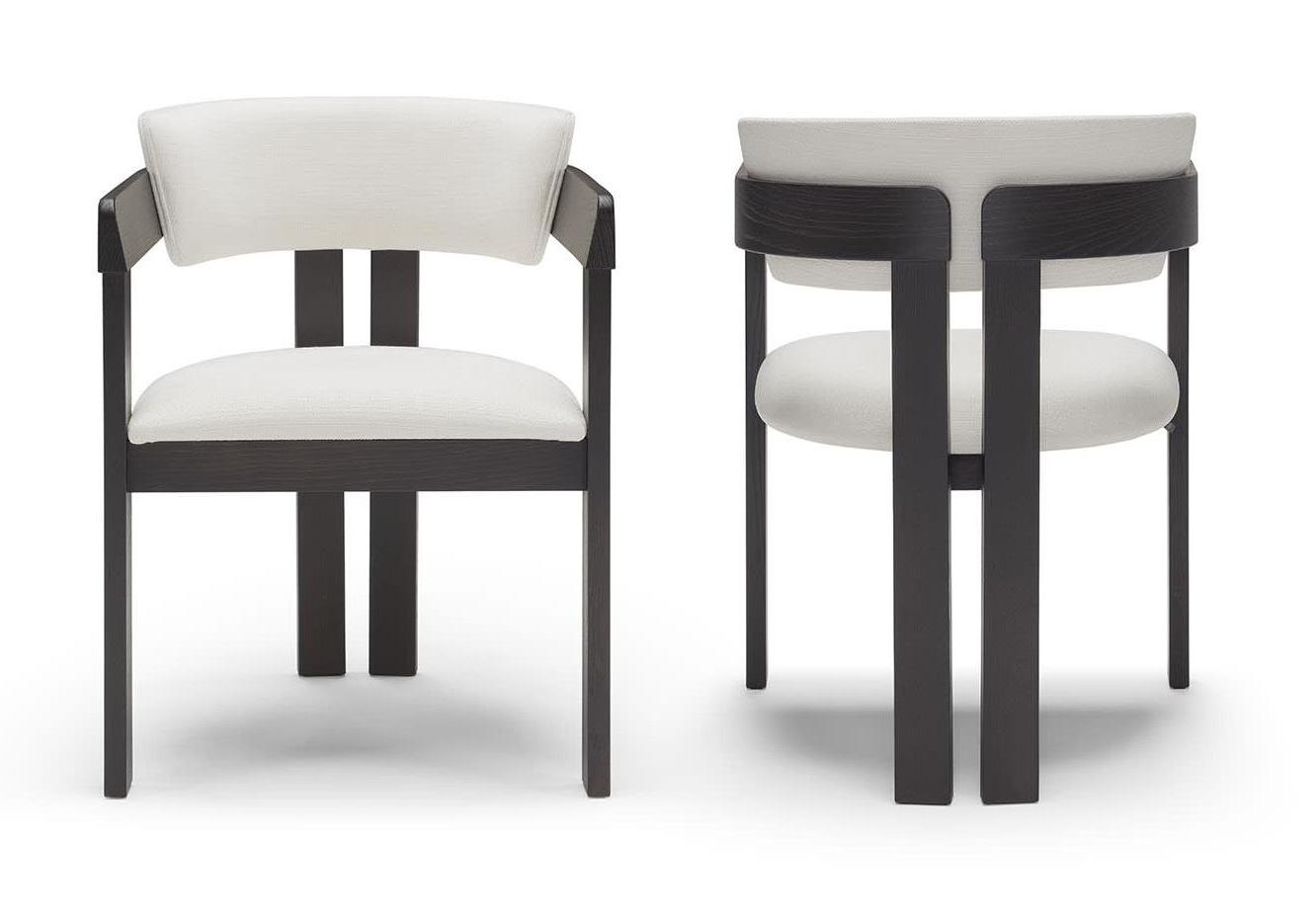 Ines Curved White Chair