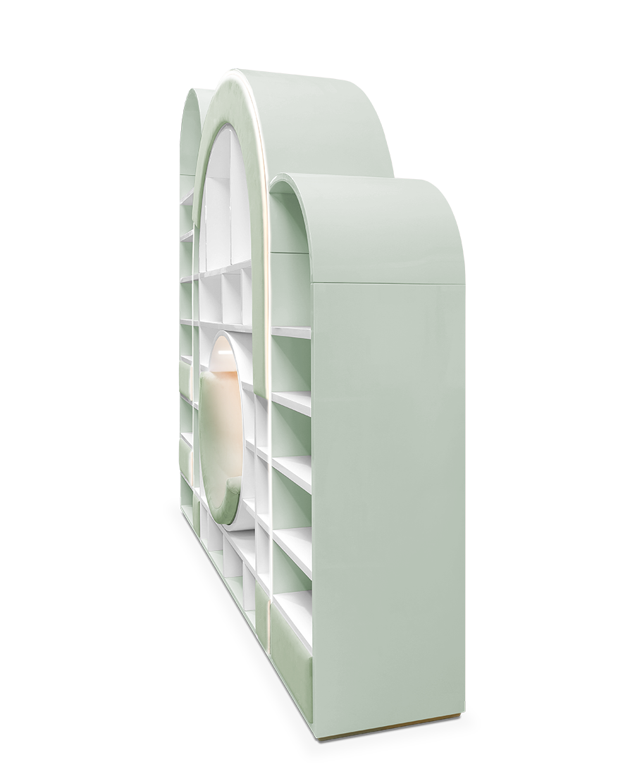 Bubble Gum Green Bookcase