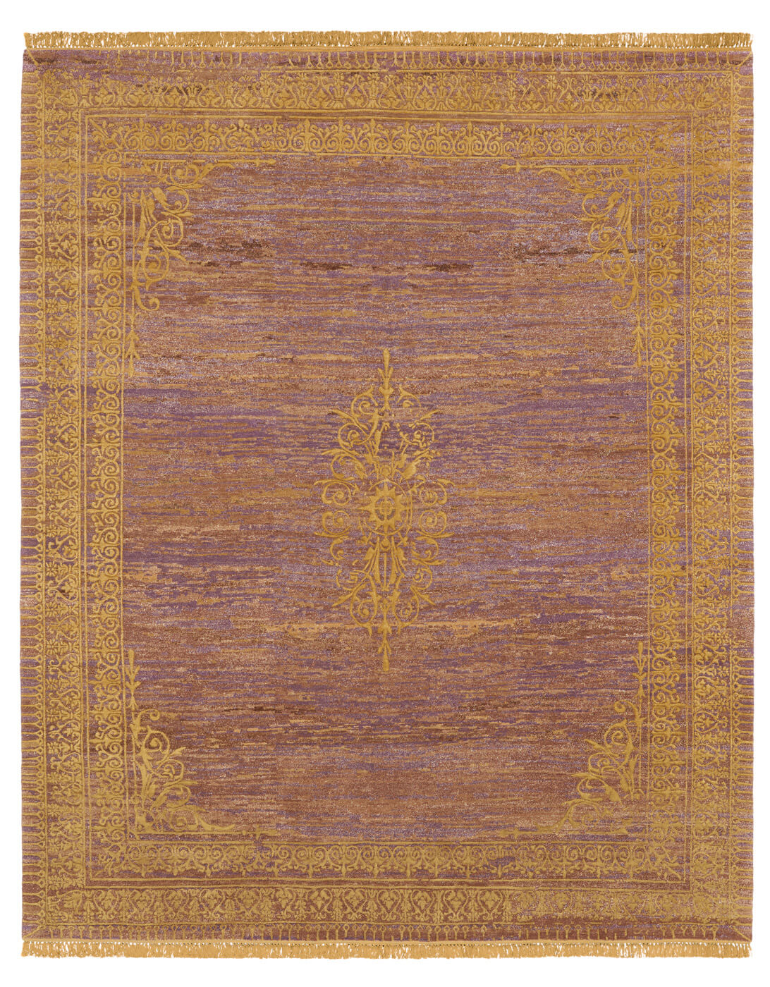 Hand-woven Vintage Style Brown Luxury Rug ☞ Size: 200 x 300 cm