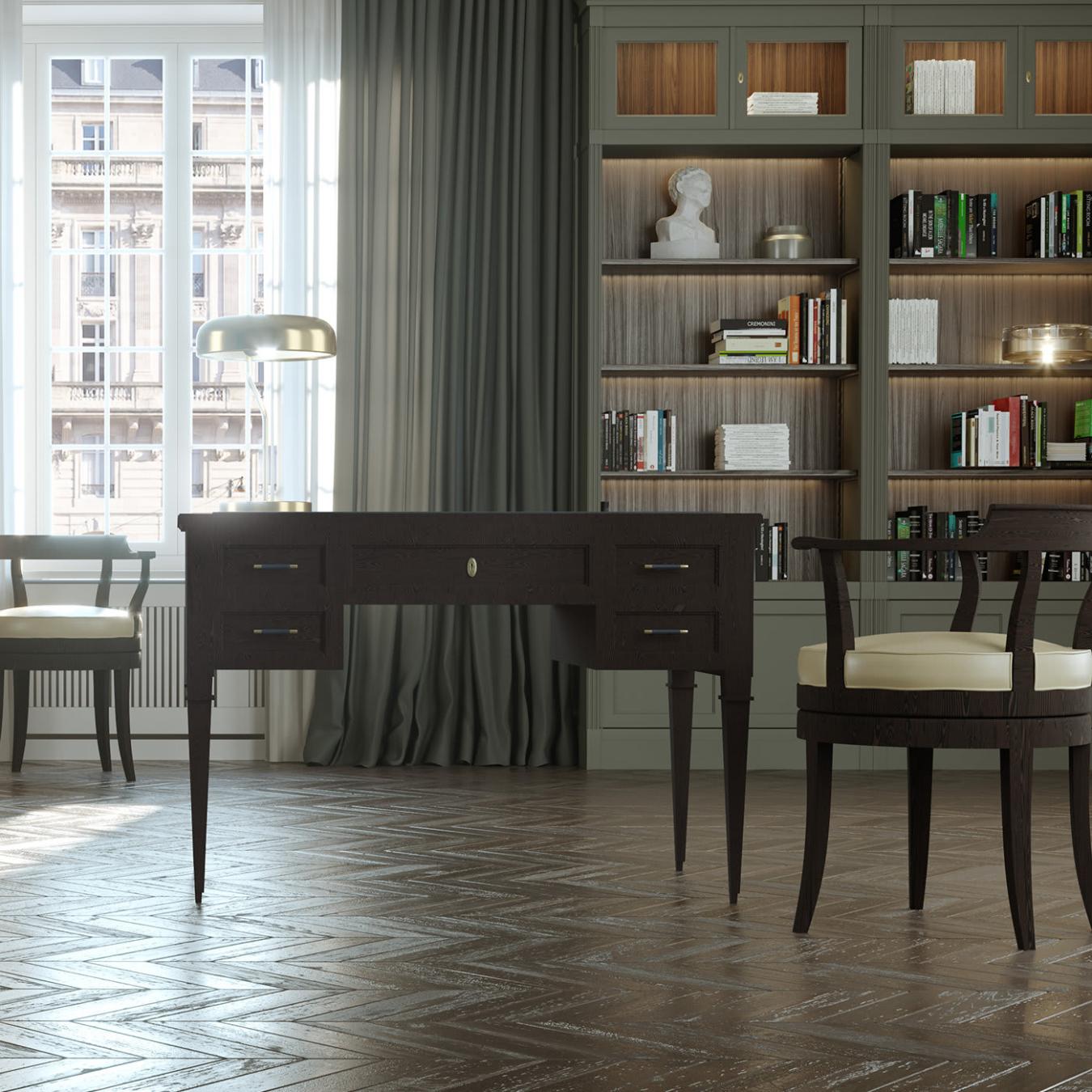 Direttorio Dark Navy Italian Desk