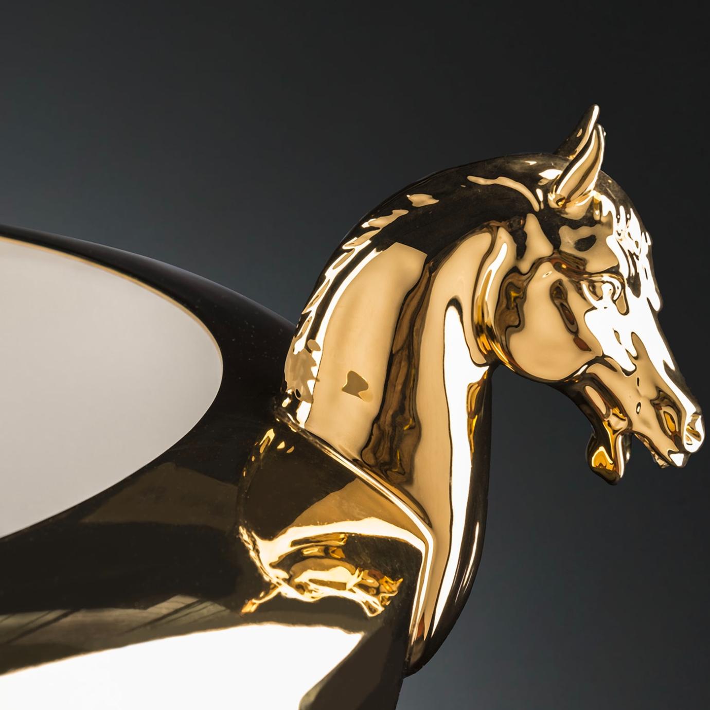 Horse Artisan Golden Vase