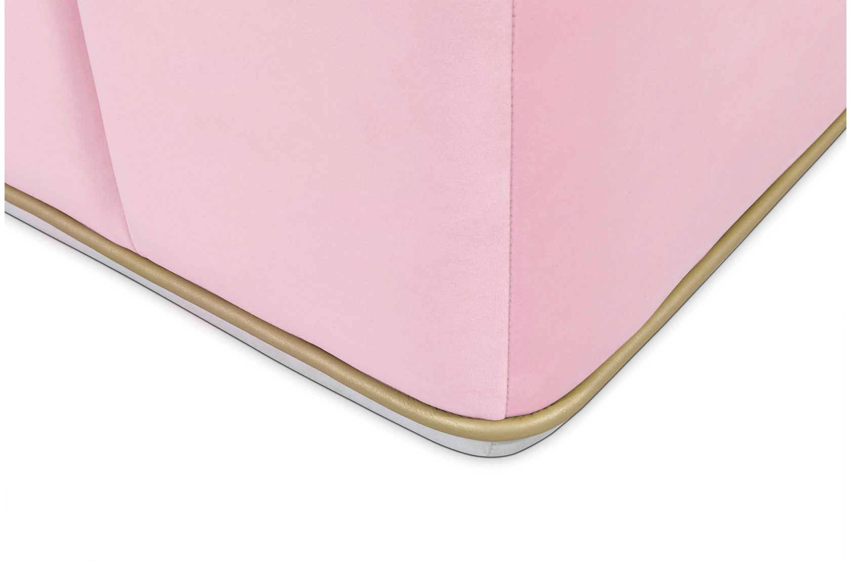 Sweet Swirl Pink Velvet Bench