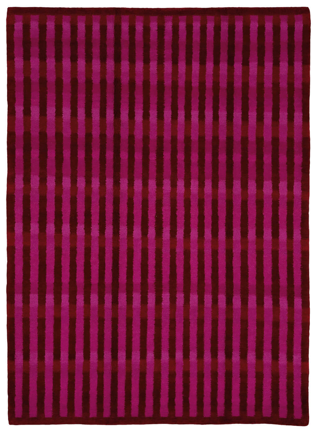 Hand-woven Pink Stripes Luxury Rug | Size: 200 x 300 cm