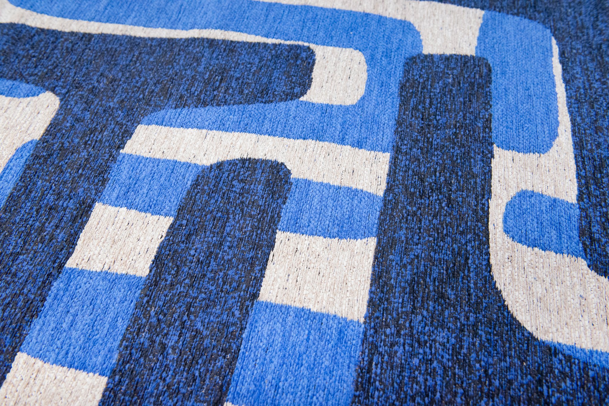 Ultramarine Modern Flatweave Rug | Size: 80 x 250 cm