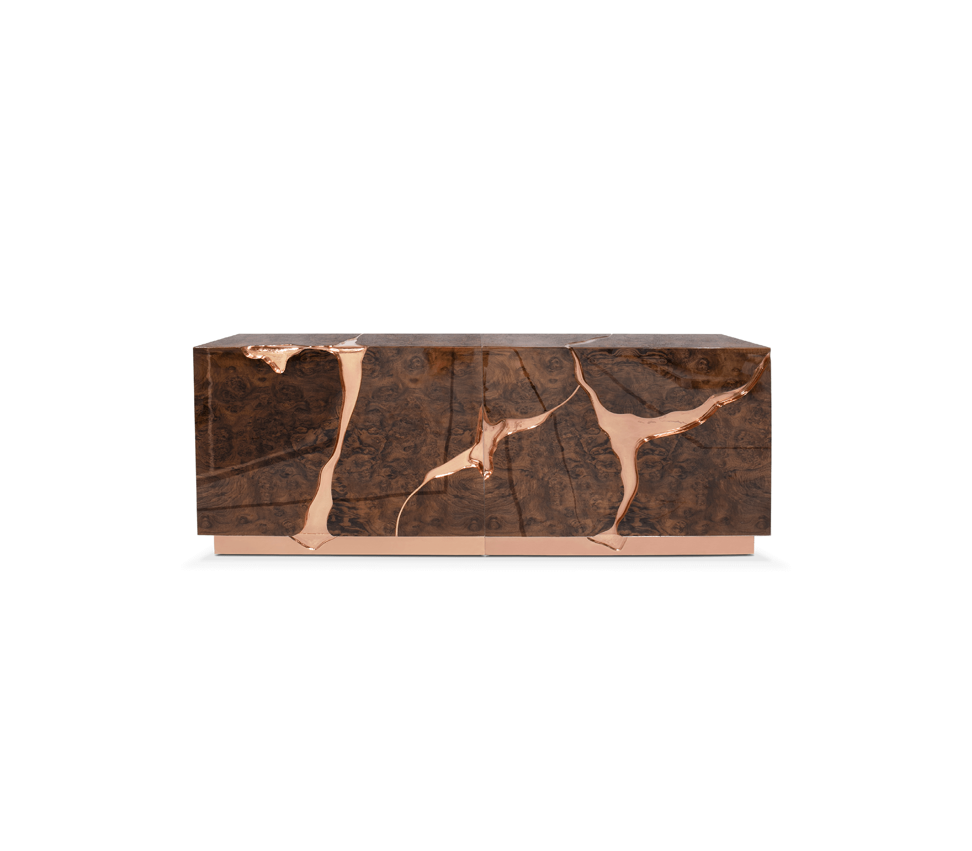 Fissure Rose Gold Designer Sideboard