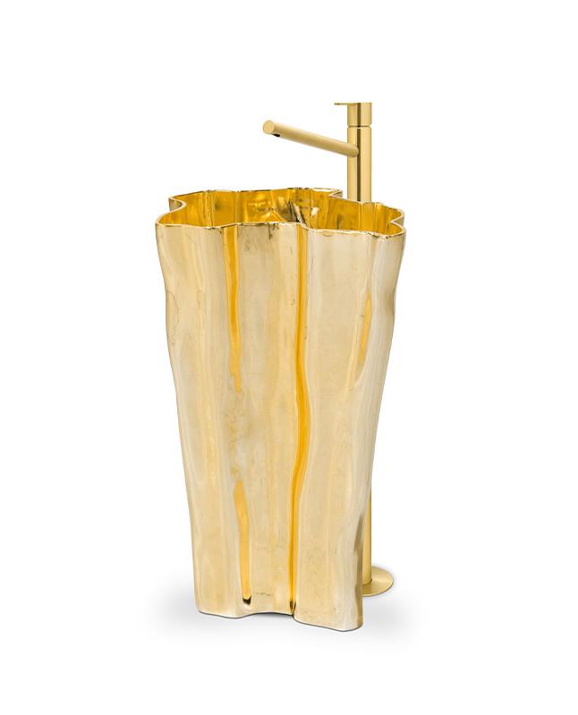 Nature-Inspired Stone Pedestal Basin