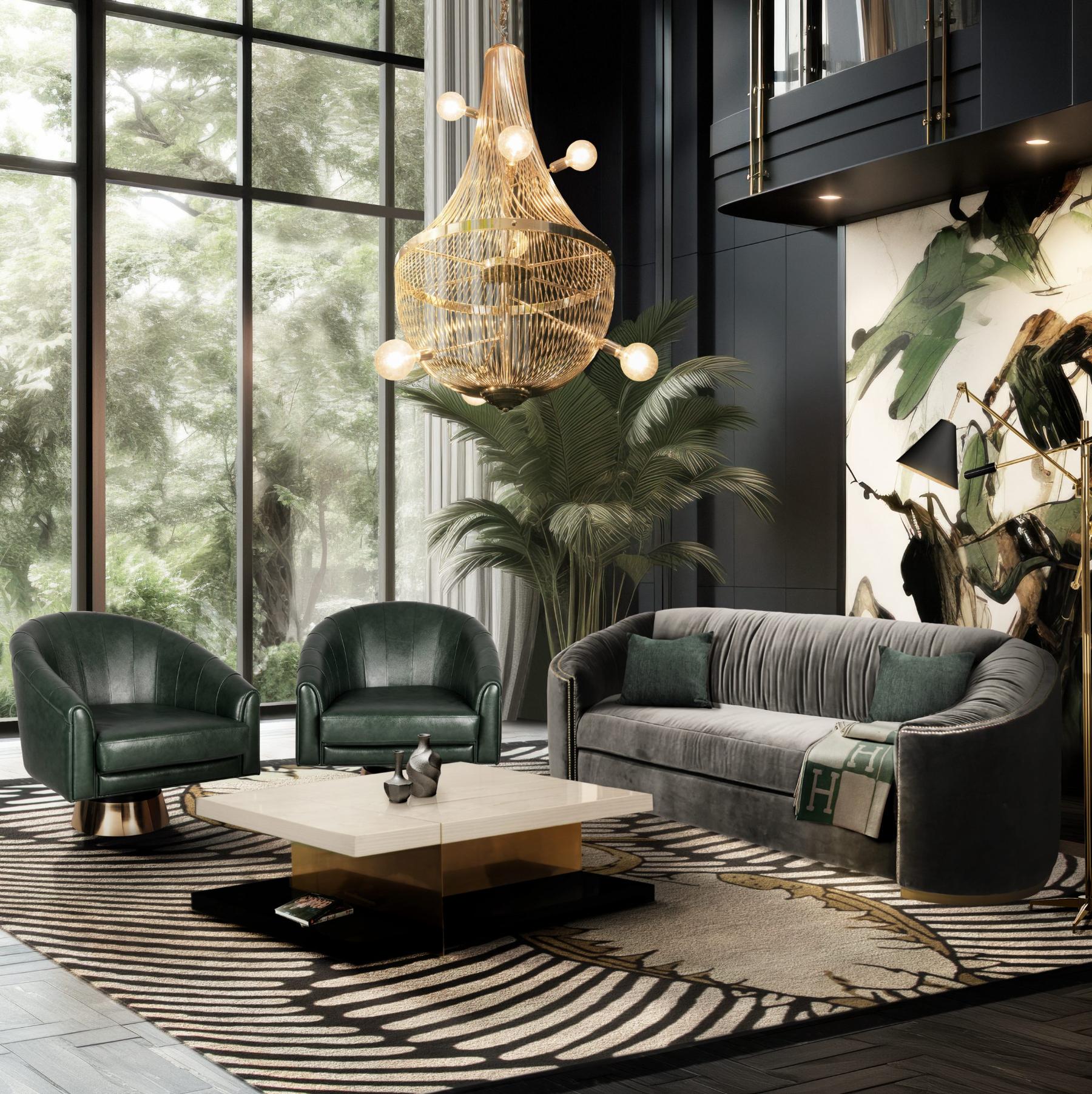 Premium Comfort Deep Green Curved Royal Sofa - 3