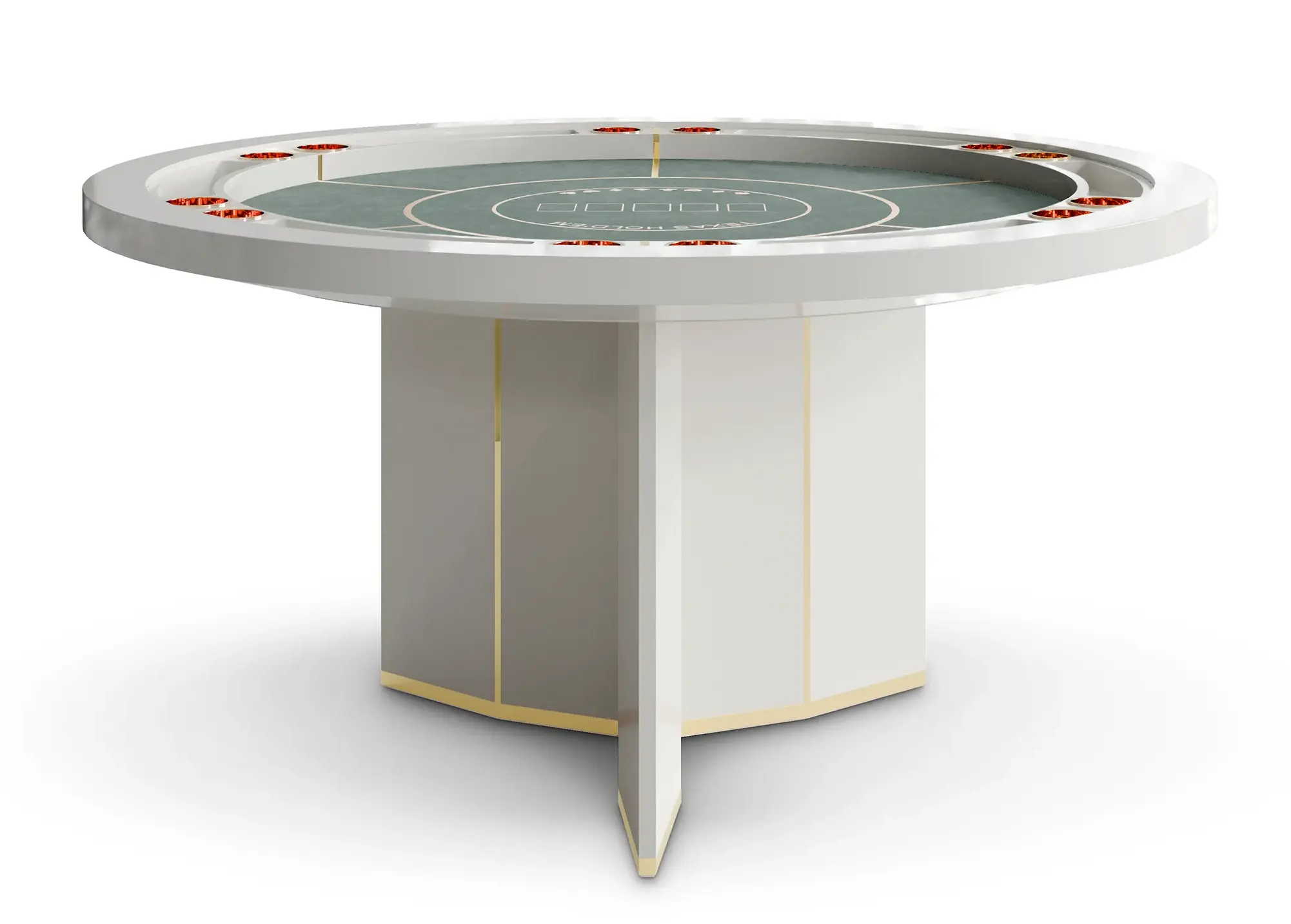 Premier White Poker Table