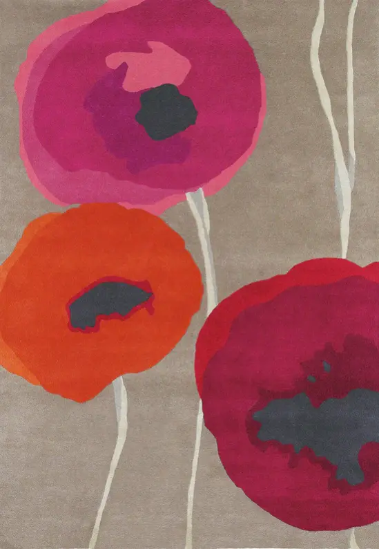 Poppies Handwoven Wool Rug | Size: 250 x 350 cm