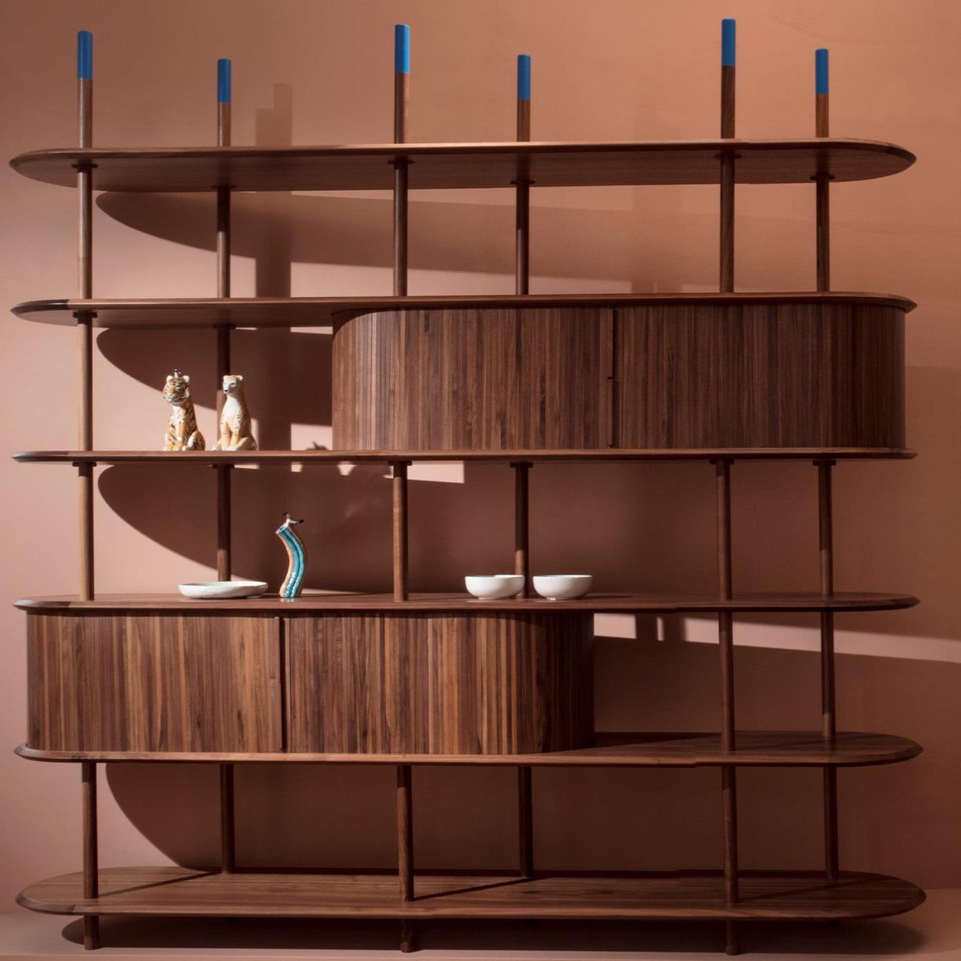 Walnut Modular Bookcase