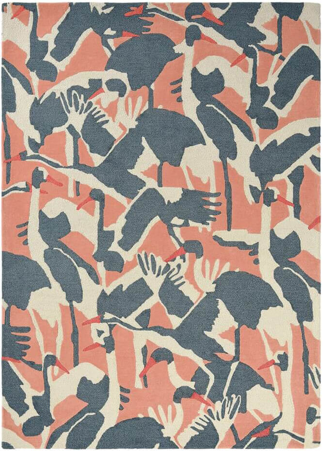 Cranes Pink 57002 Rug by Ted Baker | Size: 200 x 280 cm