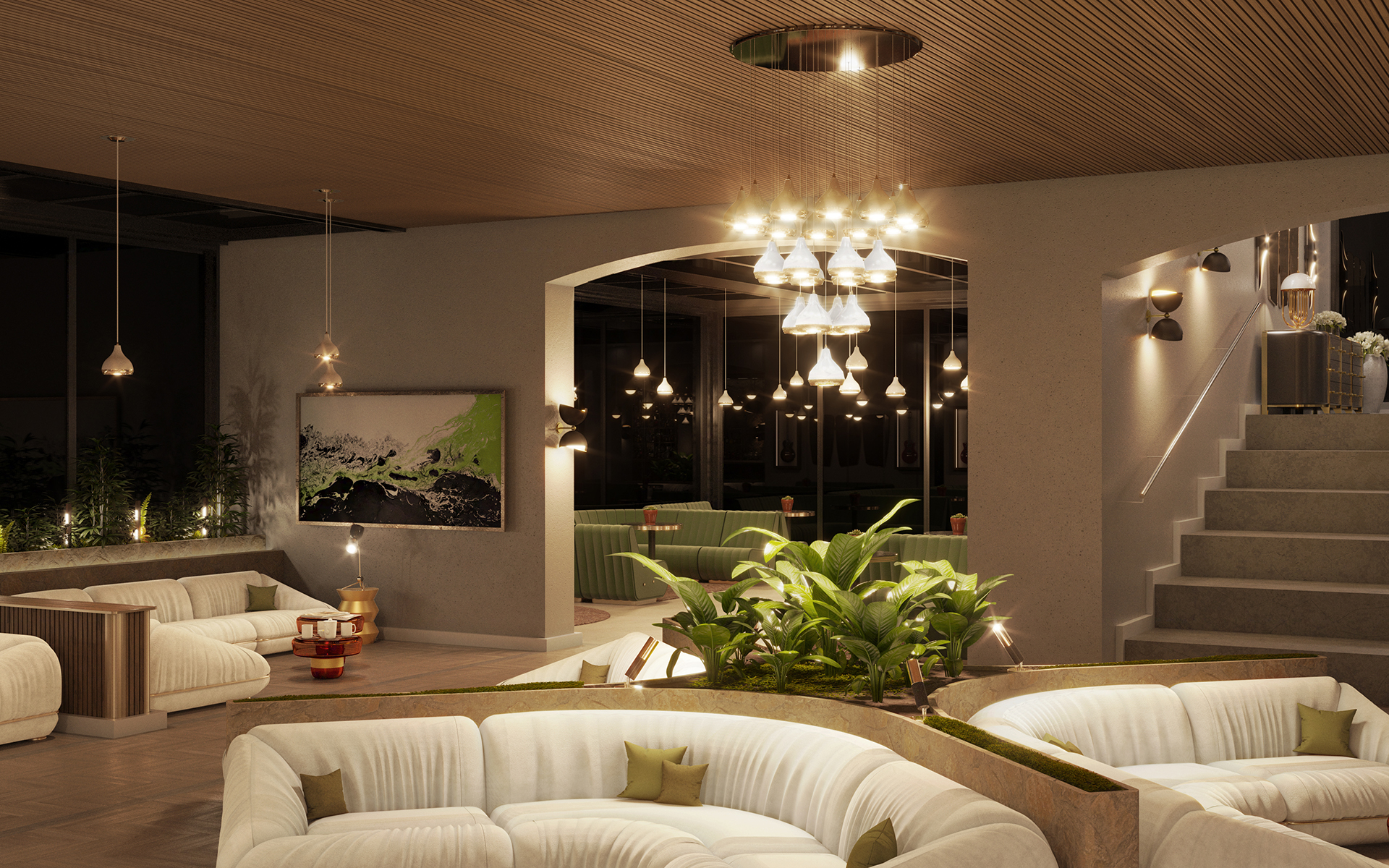 Graceful Array 41 Chandelier Suspension Lamp - 5