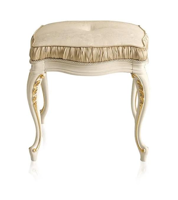 Beige & Gold Italian Stool