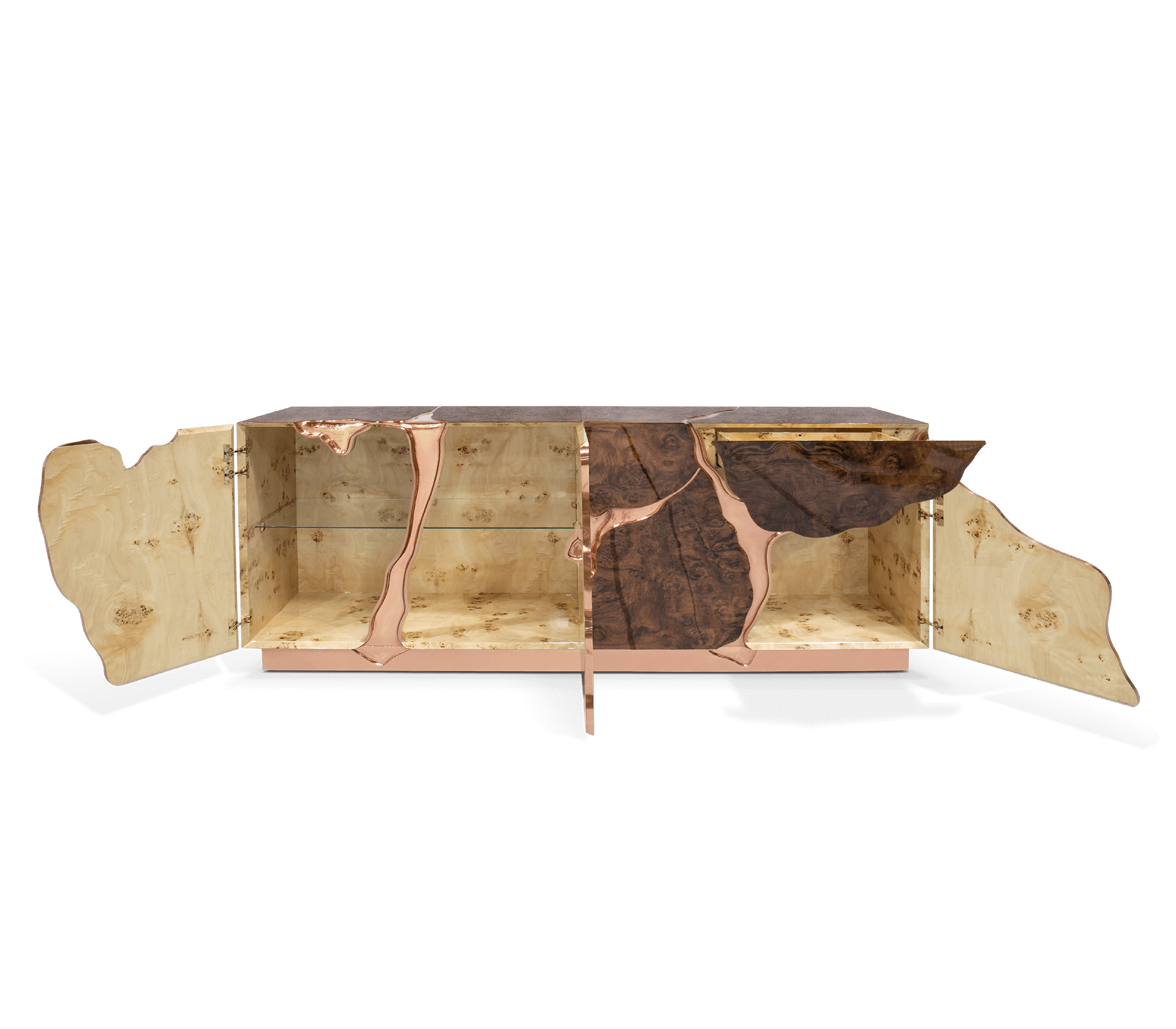 Fissure Rose Gold Designer Sideboard