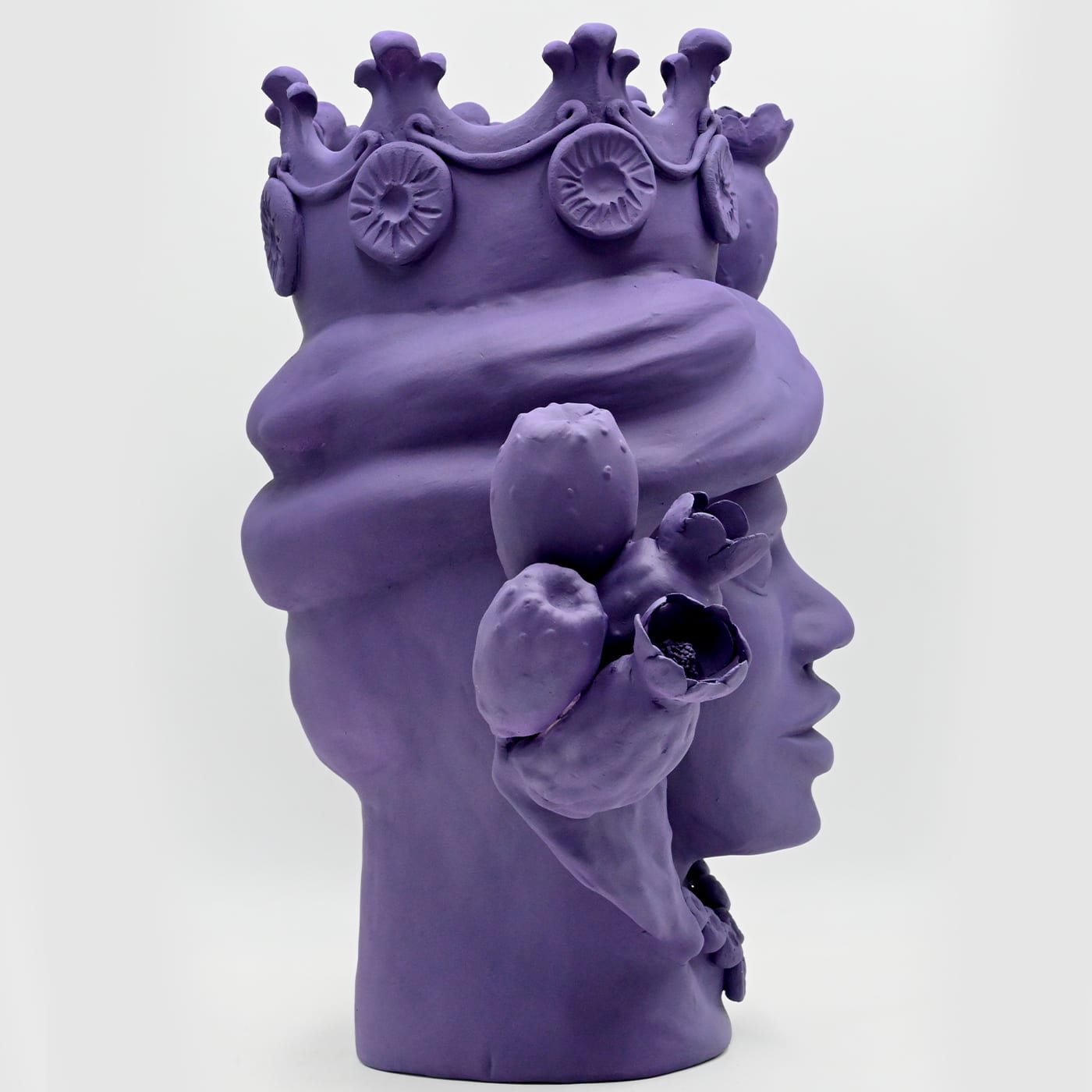 Violet Handcrafted Moor's Head Sculpture from Italy