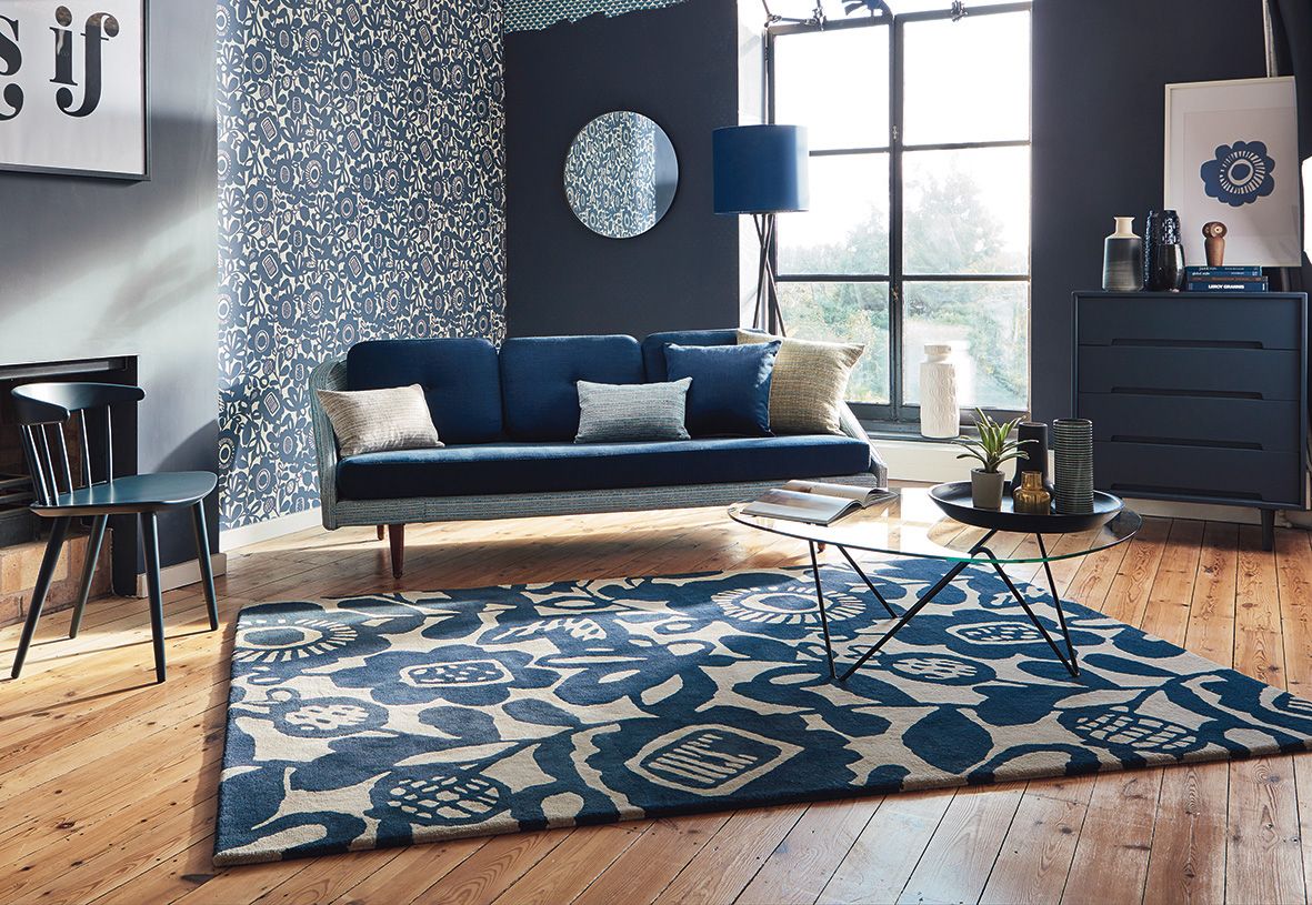 Living Kukkia Ink Handwoven NZ Wool Rug | Size: 120 x 180 cm