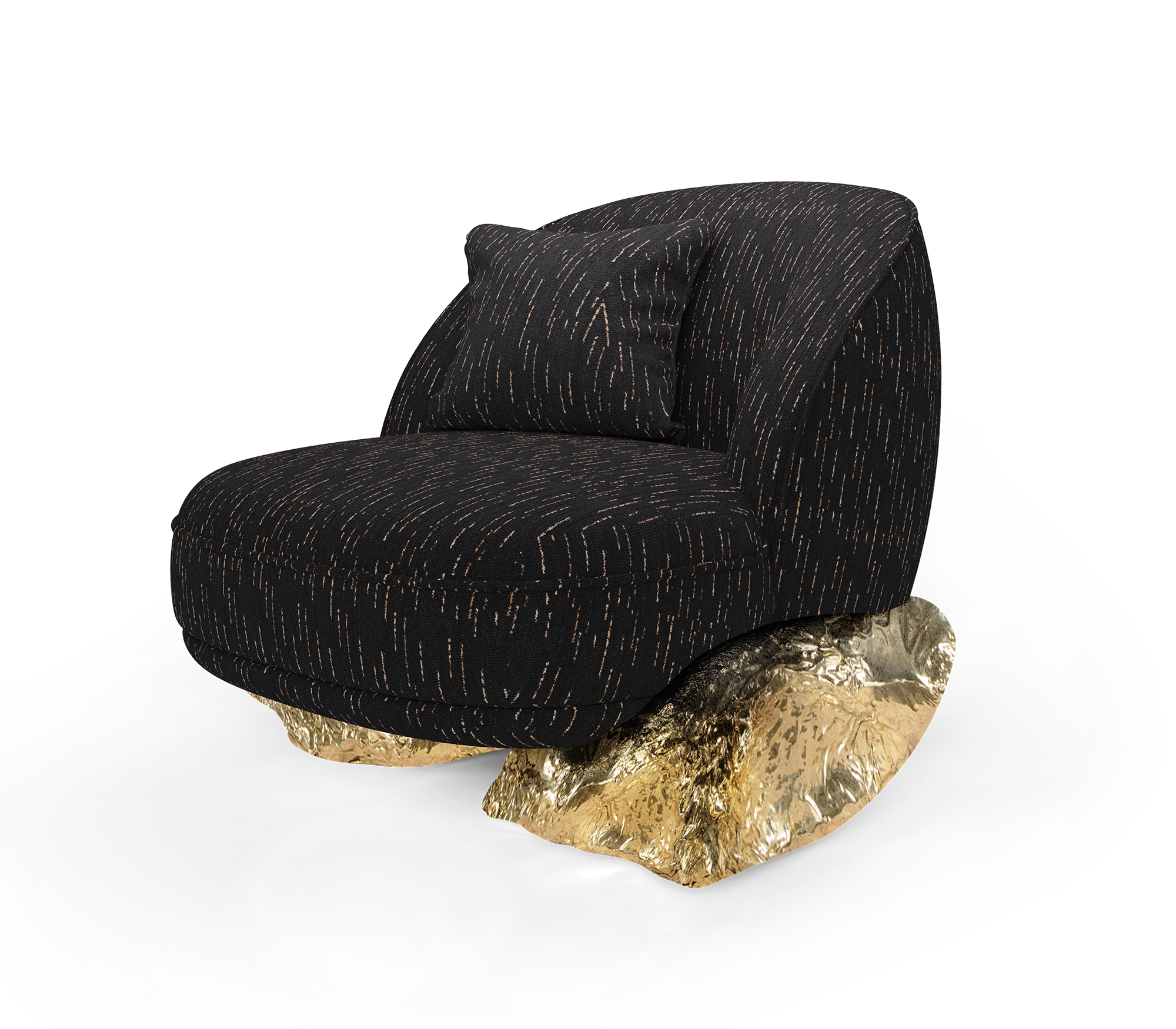 Angora II Black Designer Armchair
