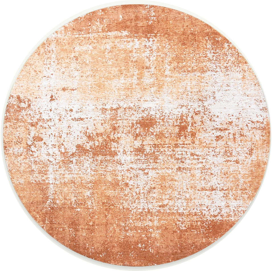 Terracotta Textured Round Rug | Size: Ø 140 cm