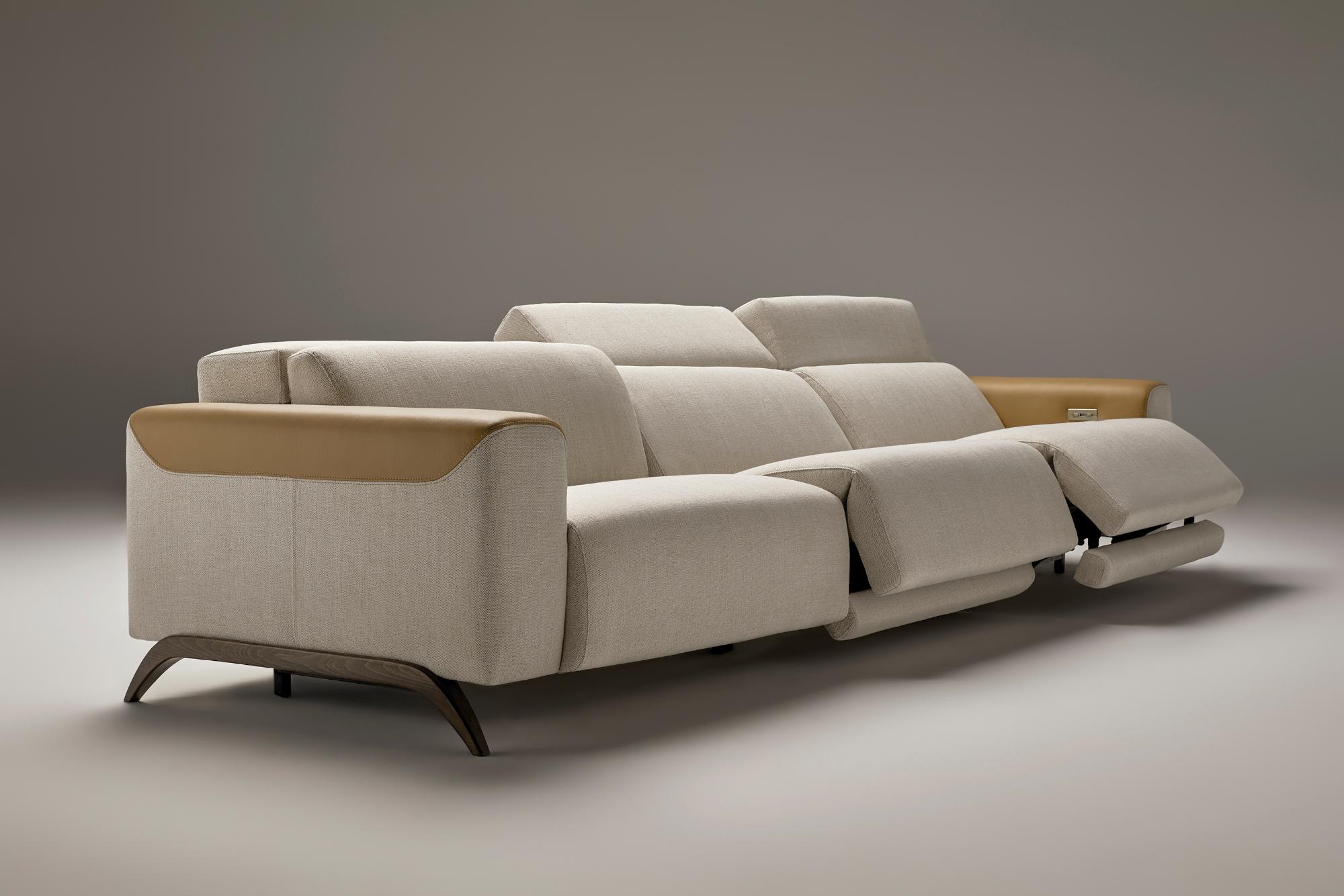 Atlanta Grey 3-Seater Reclining Sofa