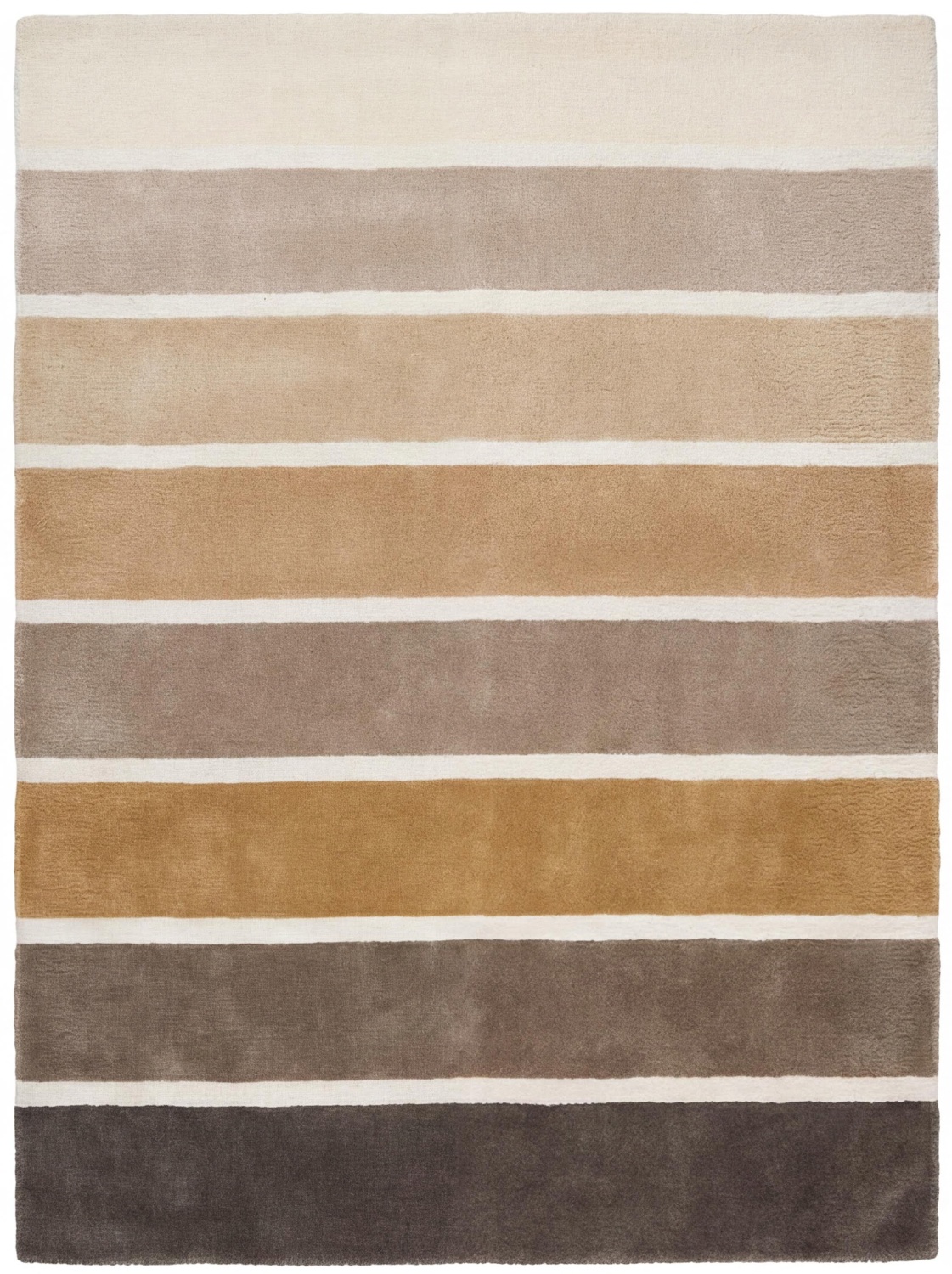 Layered Stripes Brown Artisan Rug