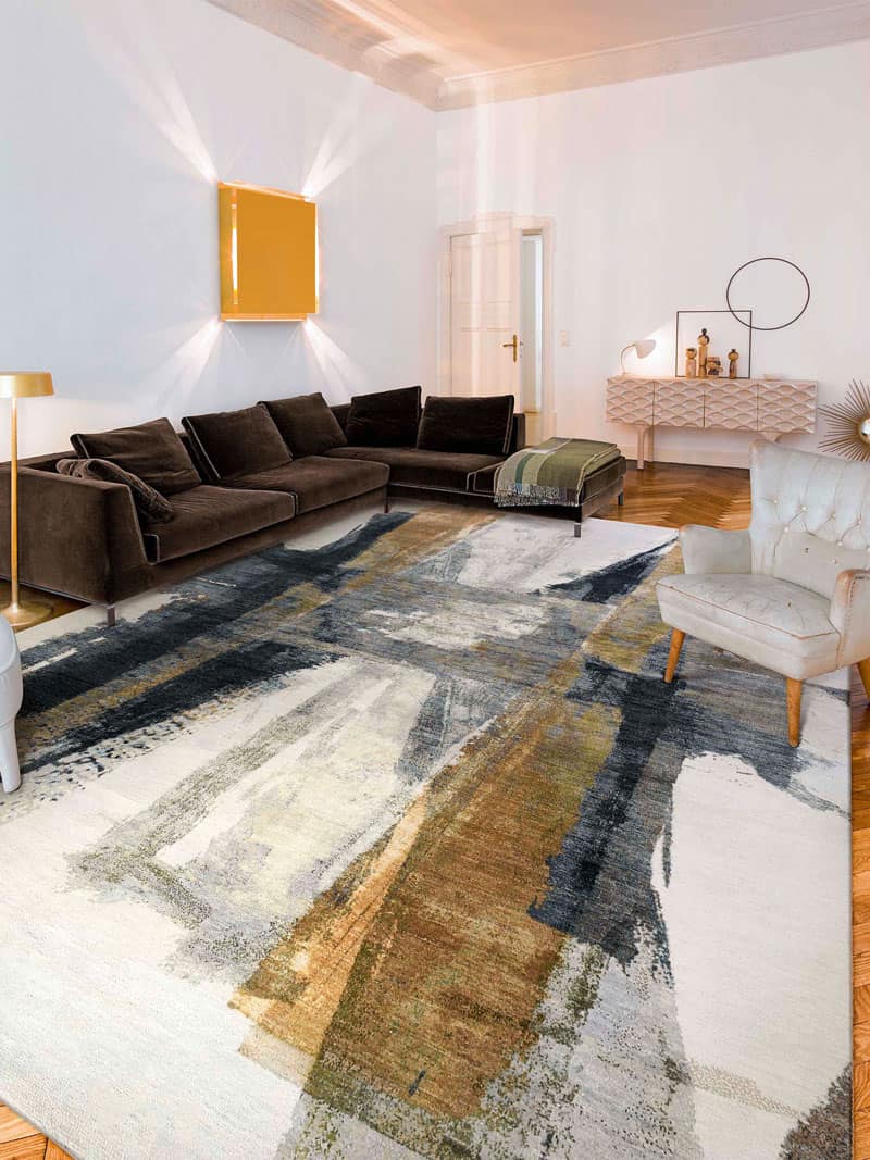 Green Rust Hand-Woven Exquisite Rug | Size: 274 x 365 cm