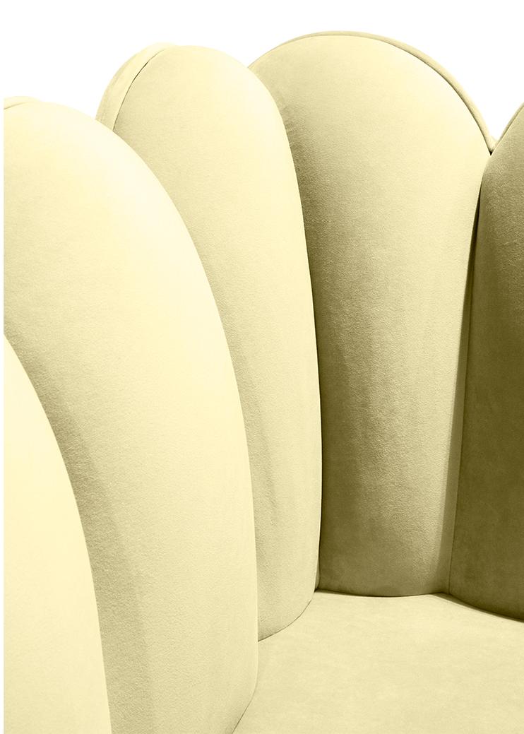 Fluffy Cloud Yellow Sofa