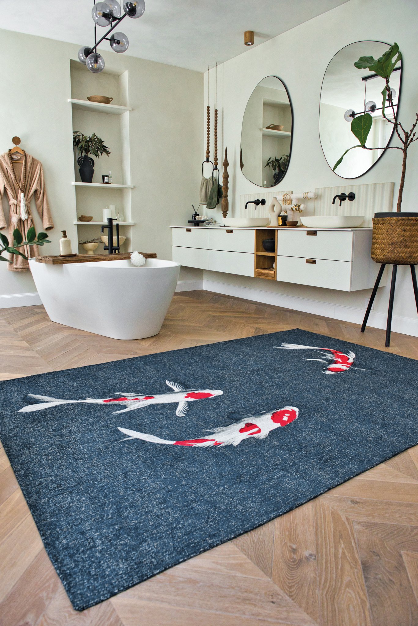 Japanese Pond Flatweave Rug | Size: 200 x 280 cm