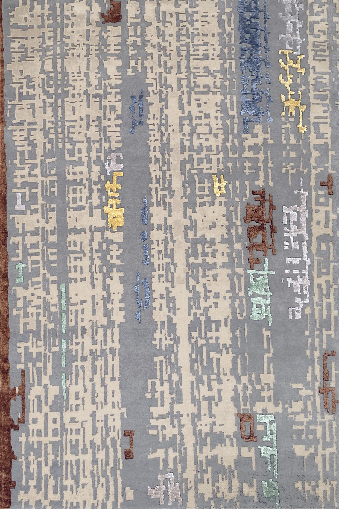 Net Wool & Viscose Handwoven Luxury Rug | Size: 250 x 350 cm