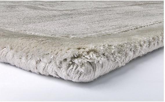 Border Hand-Loomed Silver Rug | Size: 200 x 300 cm