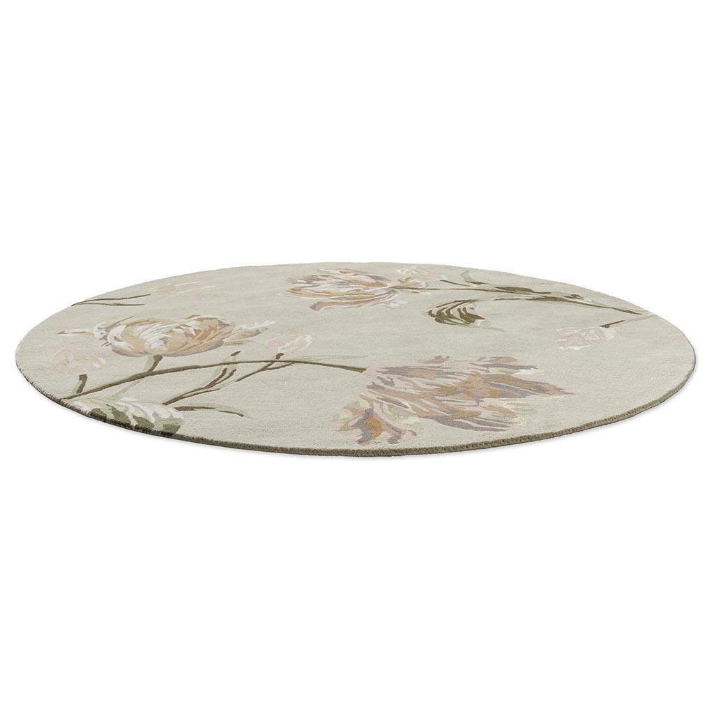 Camden Natural/Sage Green Round Rug | Size: Ø 200 cm