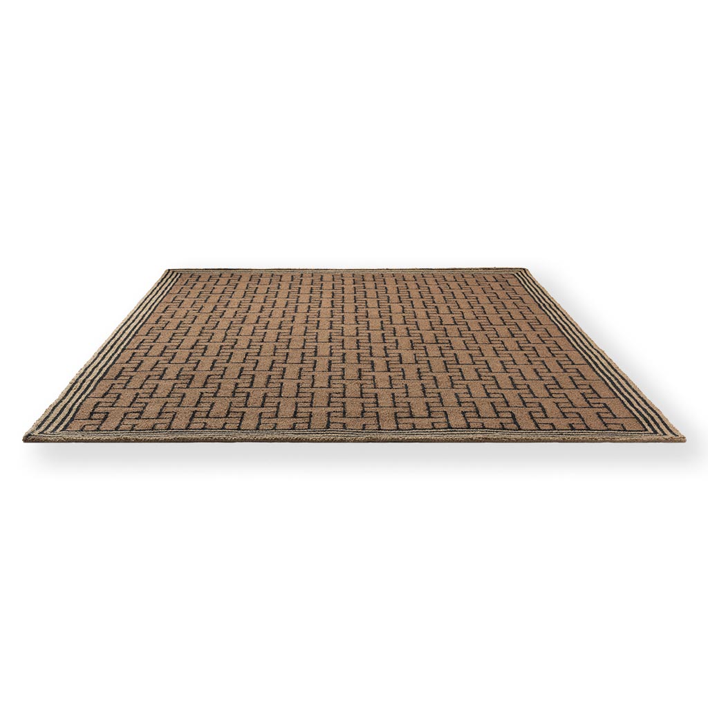 Monogram Brown Rug For Outdoor Use
