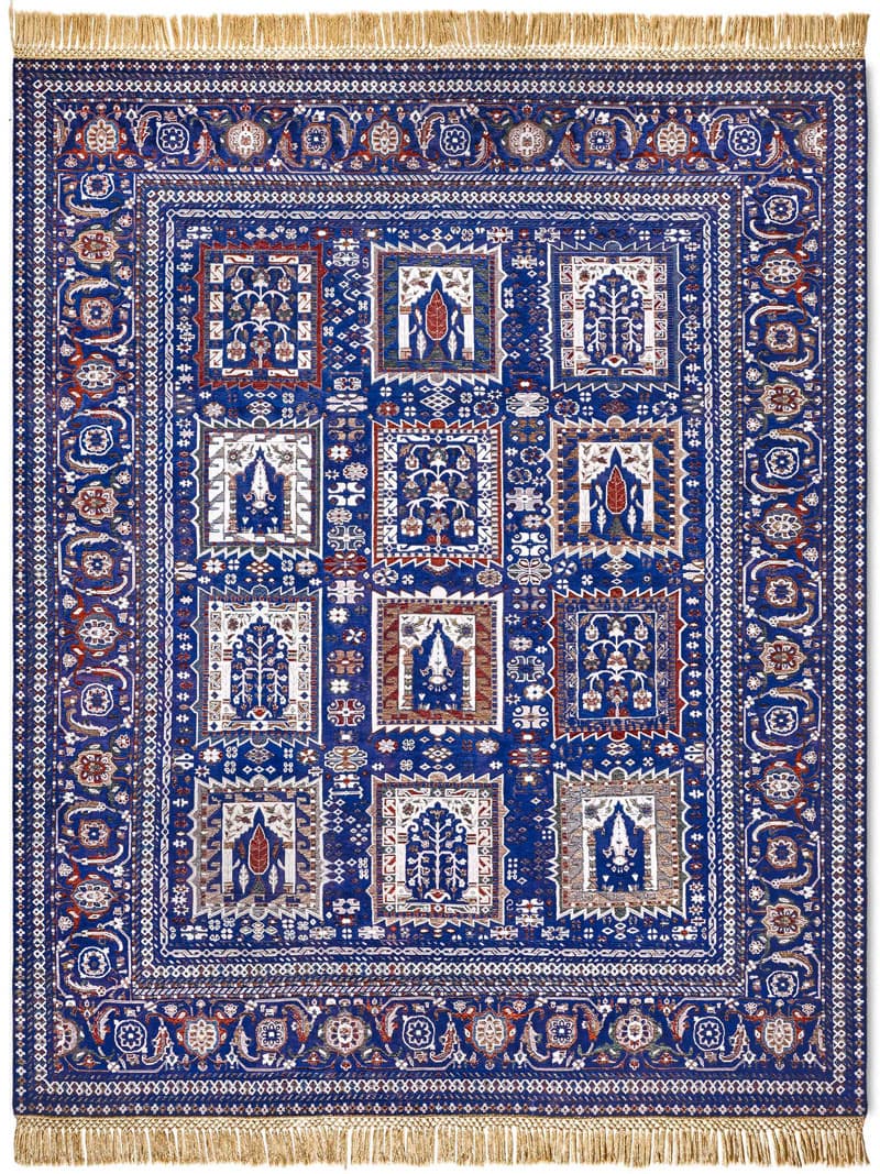 Mughal Blue Luxury Handwoven Rug