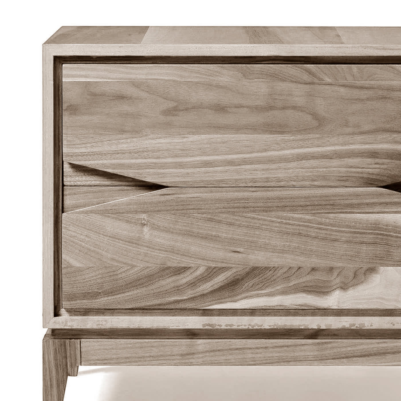 Base Grey Contemporary Nightstand