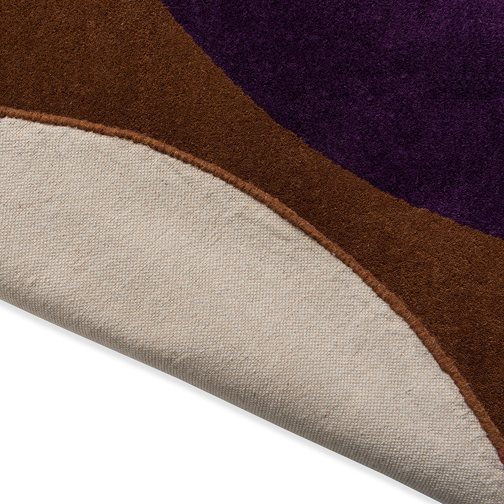 Flower Brown / Violet Designer Rug