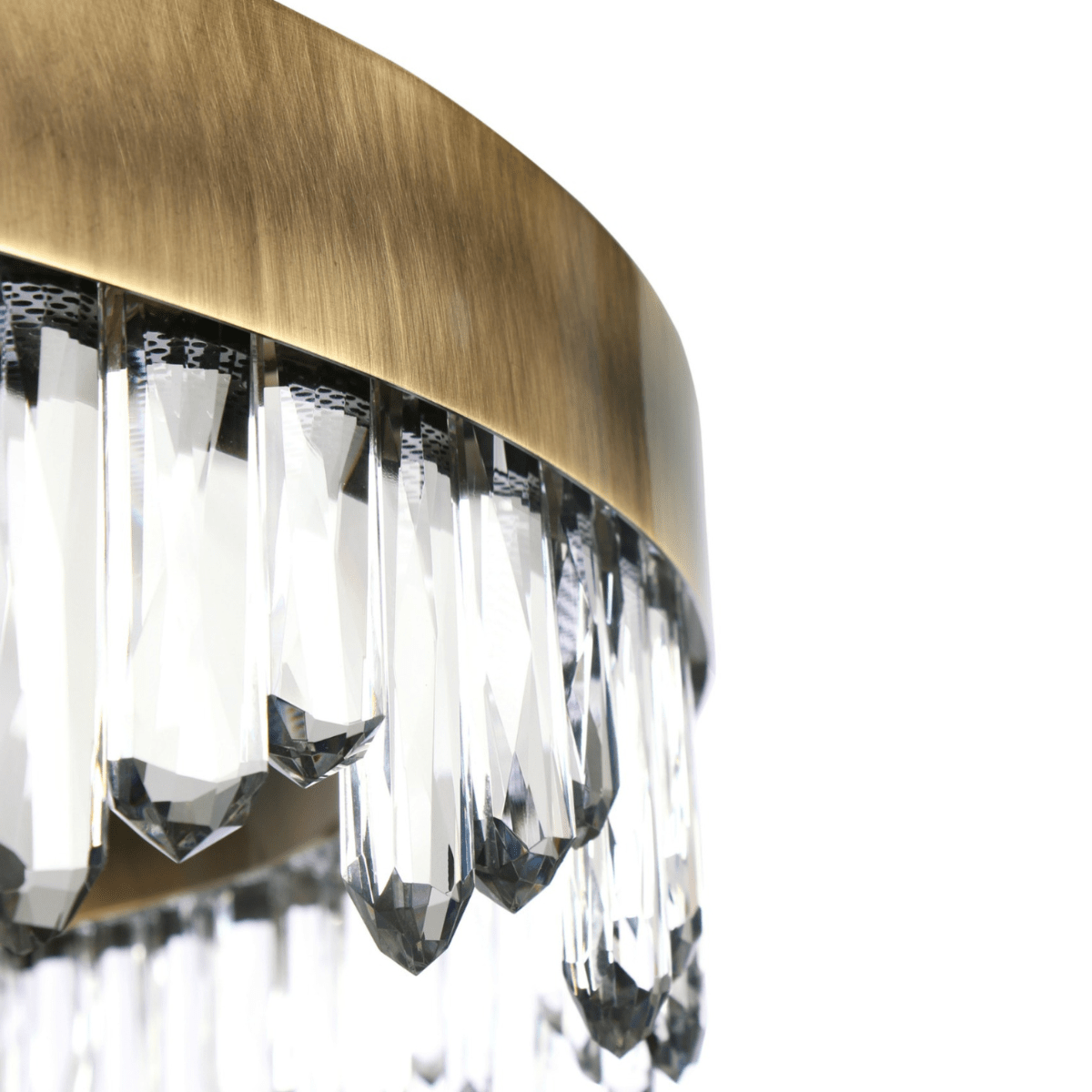 Flowing Brass Wave Suspension Light