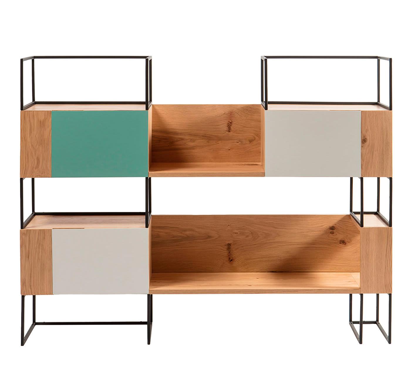 Open Wooden Bookshelf